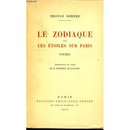 Le Zodiaque Ou Les Etoiles Sur Paris, Poemes
