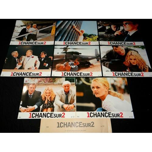 Une Chance Sur Deux (1 Chance Sur 2) : Jeu De 8 Photos D'exploitation Cinématographique - Format 21x27,5 Cm - De Patrice Leconte, Avec Jean-Paul Belmondo, Alain Delon, Vanessa Paradis - 1998