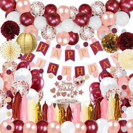 Ballons Anniversaire, Violet Blanc Joyeux Decoration Anniversaire Bannière  Happy Birthday Decoration Confetti Ballons en Latex pour Anniversaire Fête  pour Fille Avec Décoration Gâteau Papillon : : Cuisine et Maison