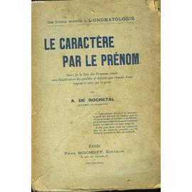 La Caract re Par le Pr nom Livre ancien Rakuten