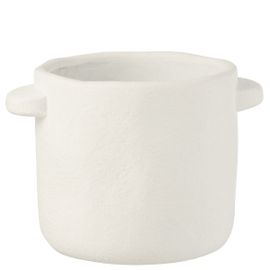 Cache Pot Blanc En Ciment