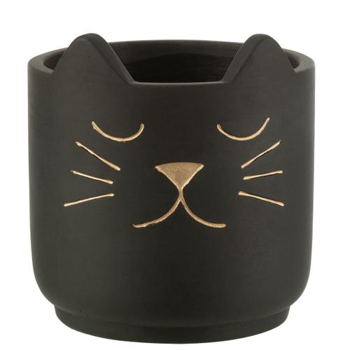 Cache Pot De Fleurs Chat Noir