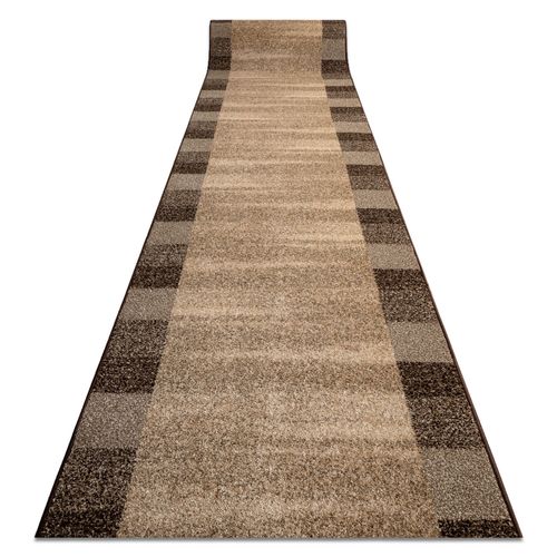 120x370 Cm Tapis De Couloir Karmel Etna Cadre, Sable Noix 120cm