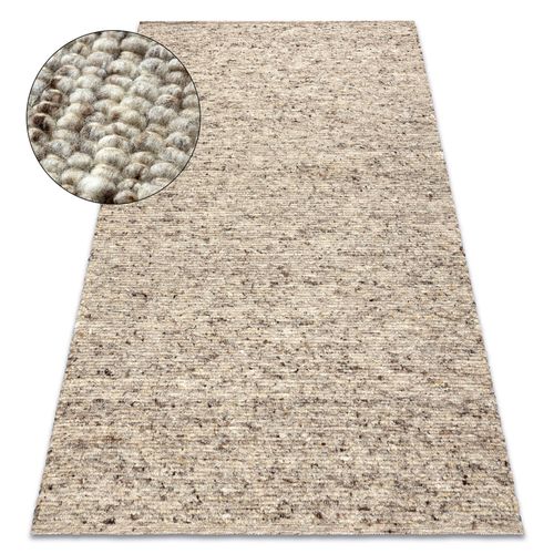 60x100 Cm Tapis Nepal 2100 Sand, Beige - Laine, Double Face, Naturel