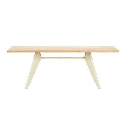 Vitra - Em Table - Prouvé Blanc Colombe (Écru) - Chêne Massif Huilé - 260 Cm - Marron