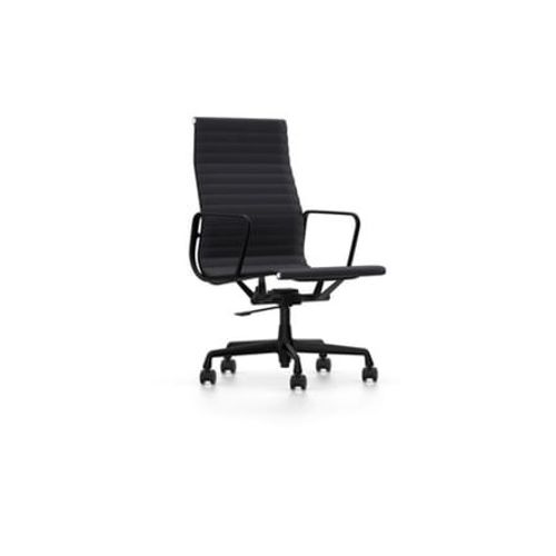 Vitra - Chaise En Aluminium - Ea 119 - Noir Profond - Hopsak - Noir - Roulettes Pour Sols Durs - Noir