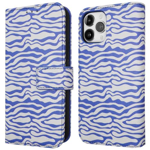 Imoshion Étui De Téléphone Portefeuille Design Iphone 12 (Pro) White Blue Stripes