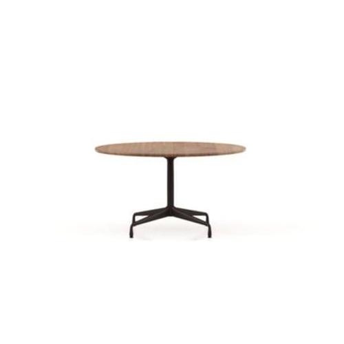 Vitra - Table Dining Eames Segmented Ronde Ø130 Cm - Noyer Américain Massif, Huilé - Noir Profond - Marron