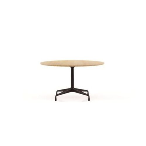 Vitra - Table Dining Eames Segmented Ronde Ø130 Cm - Chêne Massif Nature Huilé - Noir Profond - Marron