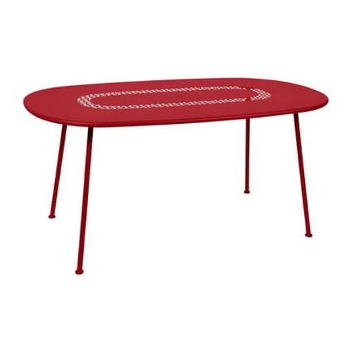 Fermob - Table Ovale Lorette - 67 Rouge Coquelicot - Rouge