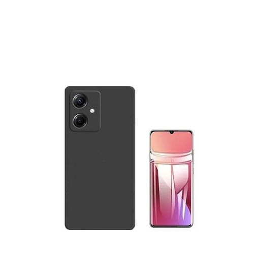 Hydrogel Cover Plein Cover Kit Avant + Cas De Silicone Liquide Phonecare Pour Xiaomi Redmi 13c 5g - Le Noir