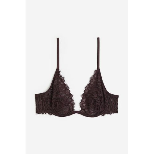 Soutien-Gorge Non Paddé En Dentelle Avec Armatures - Chocolat