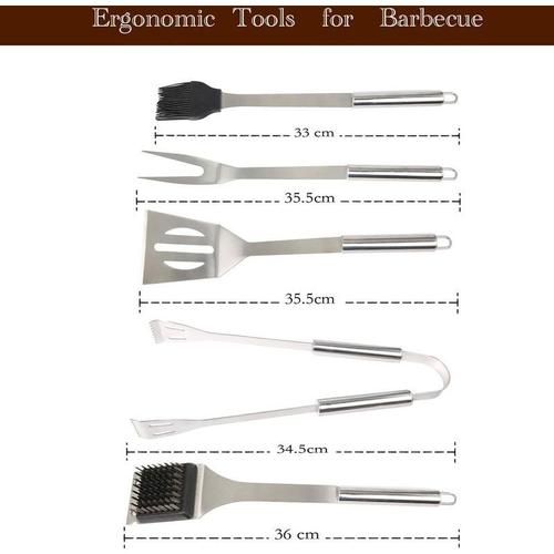 Kit Barbecue Outil De Barbecue En Acier Inoxydable Ustensiles De Barbecue Pour Grillades Ensemble De 10 Pièces