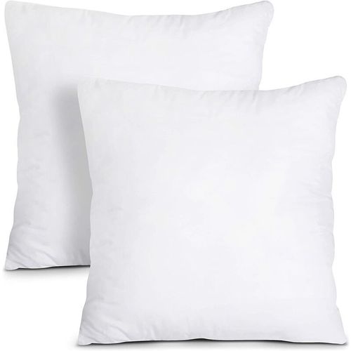 Bedding Coussins De Garnissage 45 X 45 Cm (Lot De 2) - Coussin À Recouvrir - Oreillers Intérieur - Rembourrage Coussins - Housse En Mélange De Coton (Blanc)?