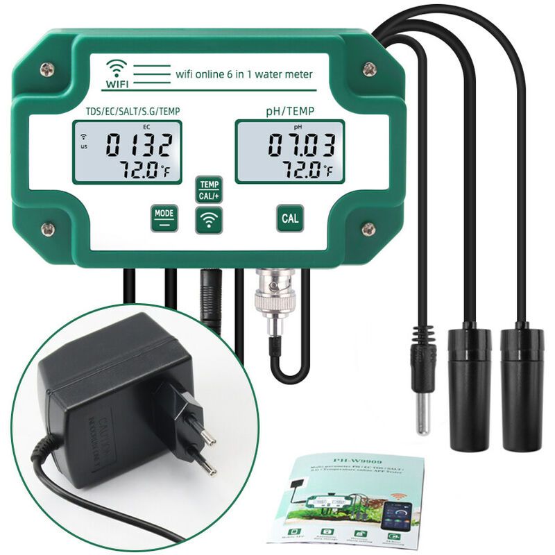 Testeur de qualit de l'eau 6 en 1 Tuya WiFi multi-paramtre...