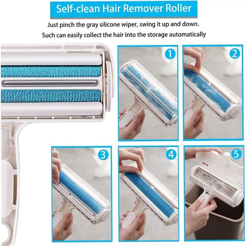 Brosse Anti Poils Animaux Chat Chien, Brosse Ramasse Enlve ... - 3