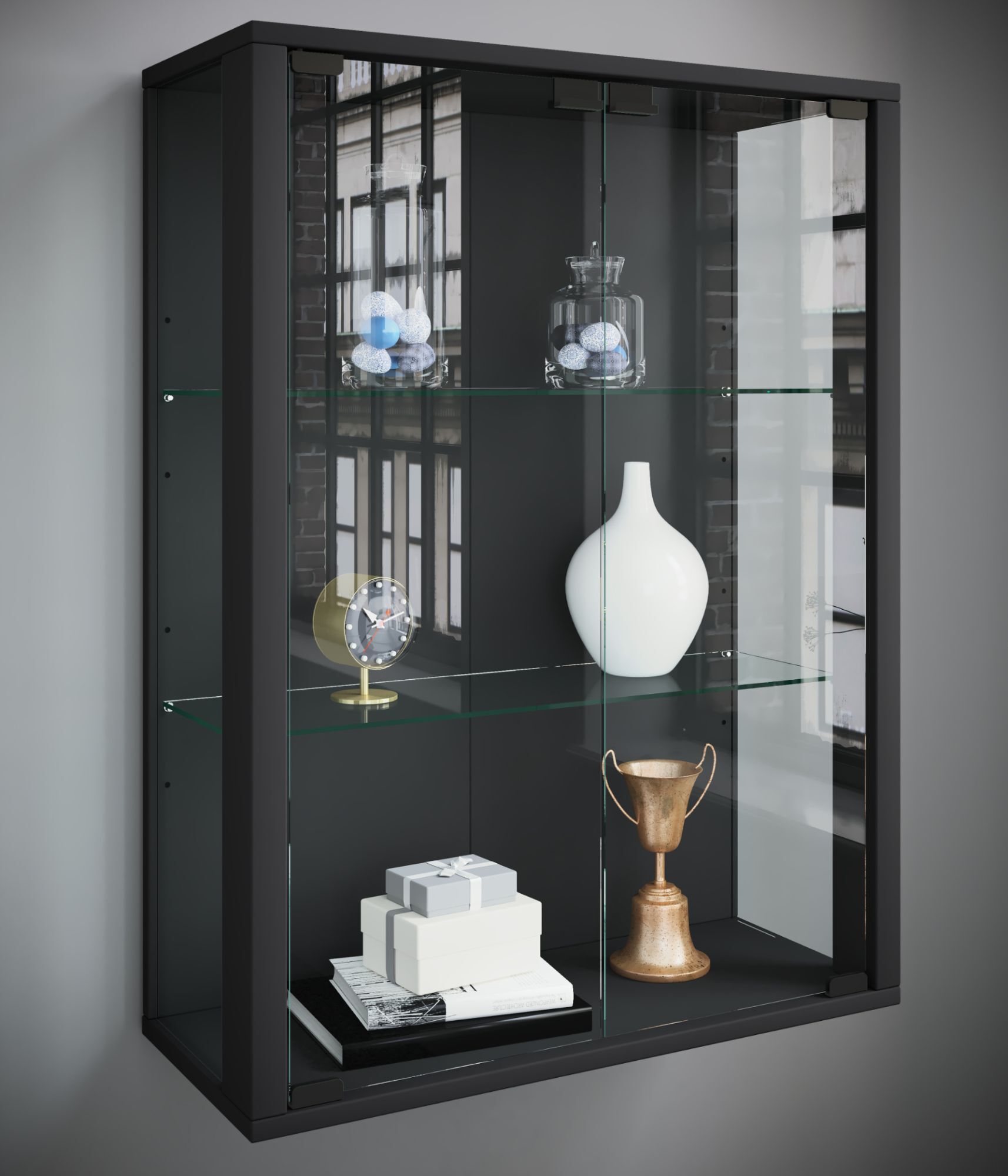 VCM Vitrine murale suspendue vitrine en verre vitrine murale vitrin...