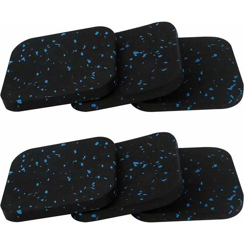 Tapis Anti Vibration Machine a Laver, Tapis Machine à Laver Anti Vibration Patin Anti Vibration Lave Linge en Caoutchouc pour Tapis Roulant, Sèche-Linge et Machine à Laver?6Pcs 10 x 10 cm?