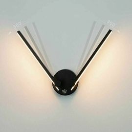 Applique Murale Salle De Bain Avec Interrupteur, 2 Ampoules, 12w, Led Pour Miroir Salle De Bain 73cm, Double Lumière Led, Bras Orientable 300° Noir 3000k