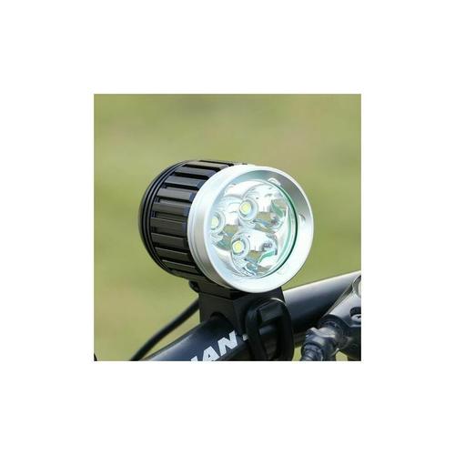 Lampe Vtt Led Puissante Lampe Vélo Eclairage Vtt Phare Vélo Led Rechargeable Etanche 4000 Lm 3 T6 Cree Xm-L De 4 Mode De Lumière+Batteries Lithium+Chargeur+Bandeau Réglable+Phare Arrière