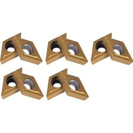 Coffret de 10pcs Lames Inserts Rotatifs Forme Losange CNC Cutters en Carbure DCMT11T304-HM YBC251 Outil Tournage Filtage pour Finition d'Acier pour Tours, Fraiseuses,