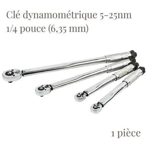 Clé dynamométrique 1/4 pouce Hochette en acier Échelle Ratchet Clé d'entraînement 5-25nm Clé À la main Tool Accessoires pratiques