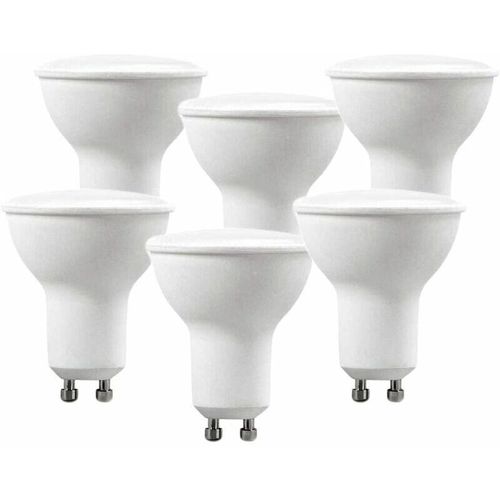 Lampe Led Gu10 5w 220v 400 Lumen, Angle De 120 Degrés, Diffuseur Opale?6000k(X6,Blanc Froid) [Classe Énergétique A++]