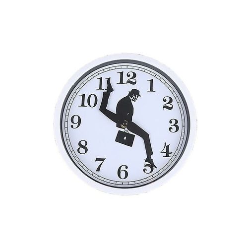 Comédie britannique inspirée Ministry Of Silly Walk Horloge murale Comédien Home Decor?Blanc?