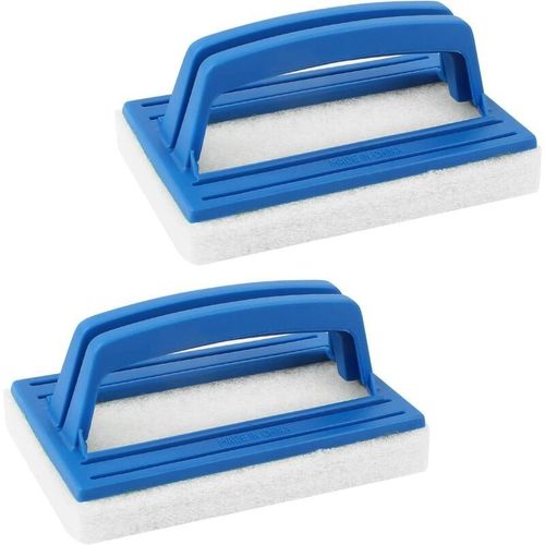 2pcs Brosse Éponge Ligne d'eau, Brosse De Nettoyage De Piscine Brosse De Piscine en Plastique Brosse Ligne d?Eau Piscine pour Nettoyer Piscine Spa Baignoires Murs (14.5 8.5cm)