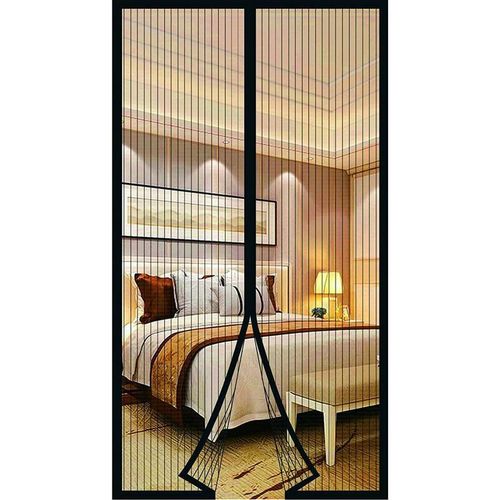 Fenetre Aimantée Magnetique 100 X 210cm Rideaux Toile Insect Ecran Magnétique Moustique Sans Perçage Moustiquaire Porte Rideaux Anti Mouches Pour Porte Moustiquaire Baie Vitree Coulissante Noir