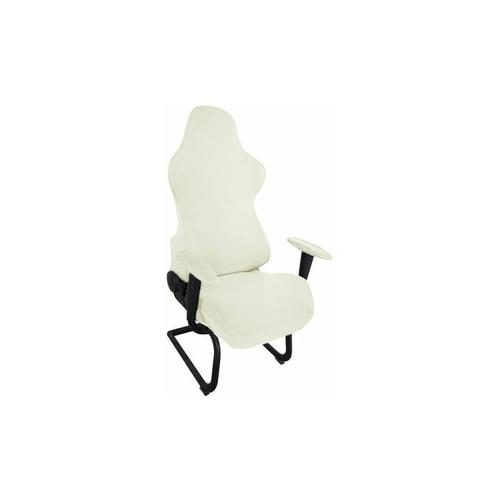 Bureau Extensible Anti-Saleté Extensible Housse De Housse De Chaise De Chaise De Jeu Housse Chaise De De Jeu Extensible Housse De Fauteuil Rotatif--Blanc Ivoire