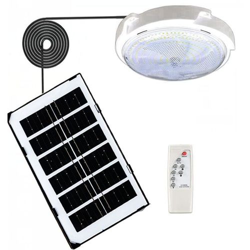 Plafonnier Solaire Intérieur Intelligent Ip66 Lampe D'extérieur Solaire Avec Lumière De Couloir De Ligne Pour Décoration De Jardin (65w)