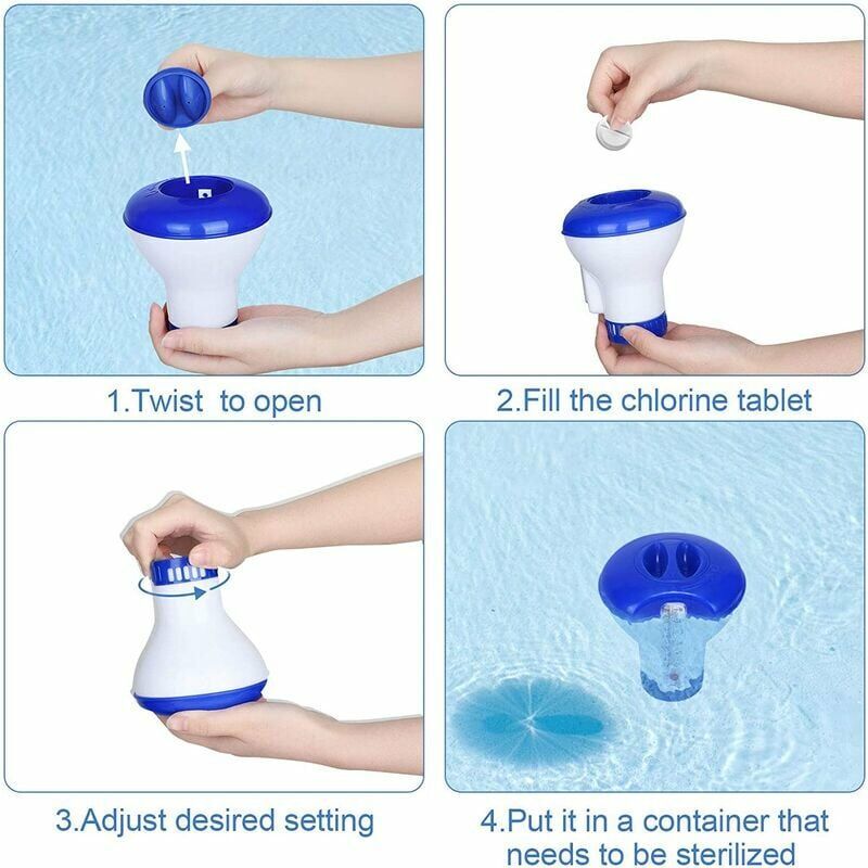 Diffuseur Flottant Piscine, 2PCS Diffuseur de Chlore Flottan... - 2