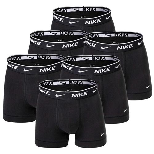 Nike Boxer Shorts Hommes, Lot De 6 - Trunks, Logo Taille, Coton Stretch Noir Xl (X-Large)