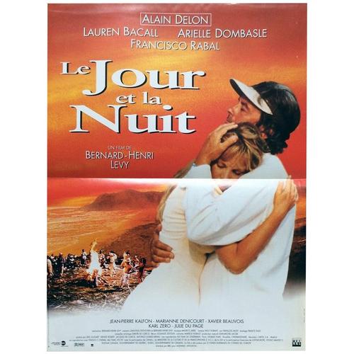 Le Jour Et La Nuit - Véritable Affiche De Cinéma Pliée - Format 40x60 Cm - De Bernard-Henri Lévy Avec Alain Delon, Arielle Dombasle , Lauren Bacall - 1996