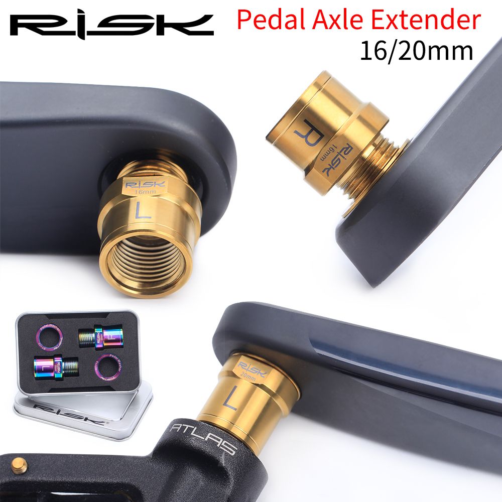 20 Mm-Noir - Pdales De Vlo En Titane Avec Rondelle, Extens... - 2