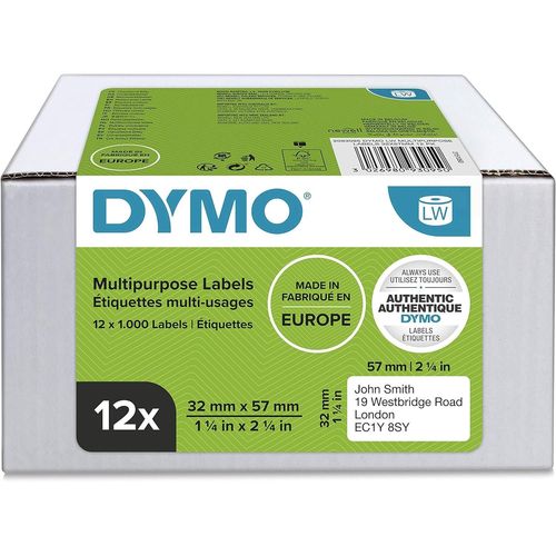 Dymo Etiquettes Labelwriter 12 X 1000 Étiquettes