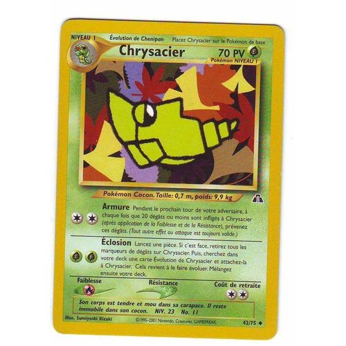 Carte Pokemon Chrysacier 42/75 , N°11