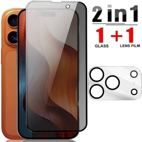 Verre Trempé De Confidentialité 4 En 1 Pour Iphone 17 Pro Max 17air 17pro,Protecteur D'écran Anti-Espion Avec Film D'objectif D'appareil Photo Pour Iphone 17.1glass 1lens.For Iphone 17