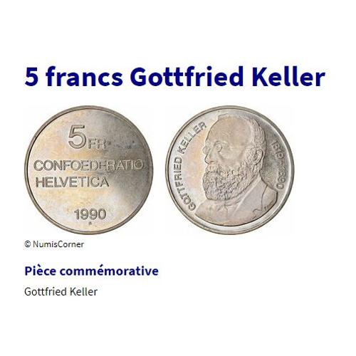 Pieces 5 Francs Suisse 1990