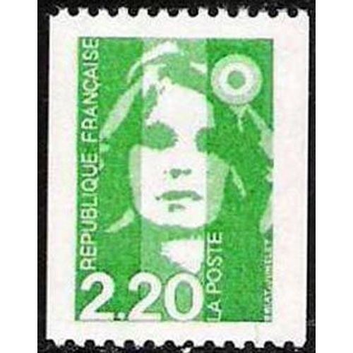 Timbre France 1991, Oblitéré -Marianne Du Bicentenaire Vert 2.20 - Yt2718