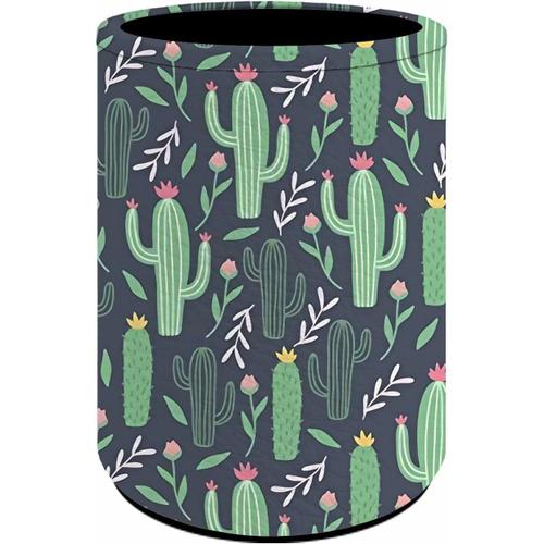 Pot ¿¿ Crayons En Cuir Synth¿¿Tique Avec Motif De Cactus - Pour Femme Et Fille