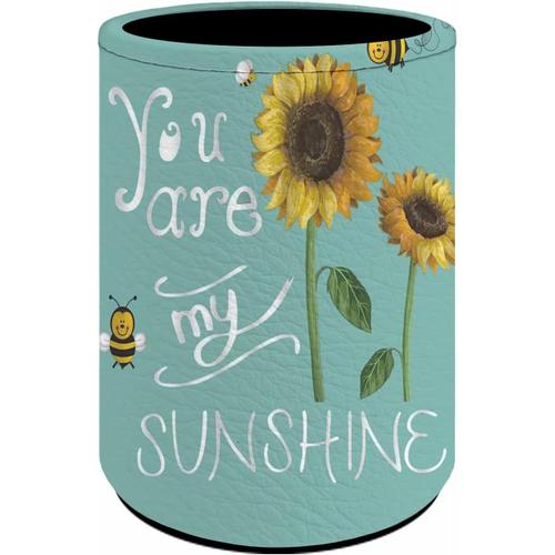 Pot ¿¿ Crayons En Cuir Synth¿¿Tique Avec Imprim¿¿ ? You Are My Sunshine Sunflower ? - Pour Femme Et Fille