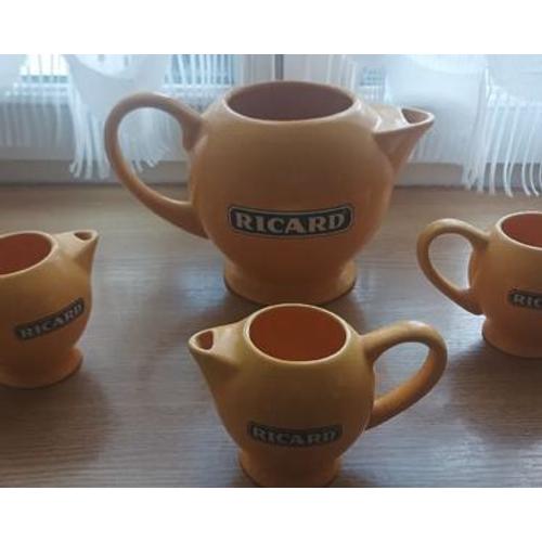 Grand Pichet Et Ses 3 Minis Pichets Ricard