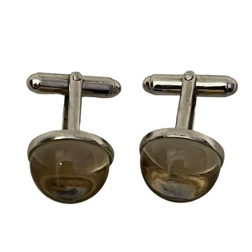 Boutons De Manchettes De La Marque Baccarat Argent 925 Avec Boule En Cristal Envoi Possible