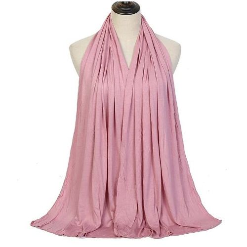 Hijab En Jersey Modal Uni Pour Femme, Châle Musulman Élastique, Écharpe Maxi Ronde, Étole Chaude.