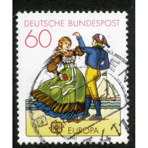 Timbre Oblitéré Deutsche Bundespost, Europa, 1981, Cept, 60