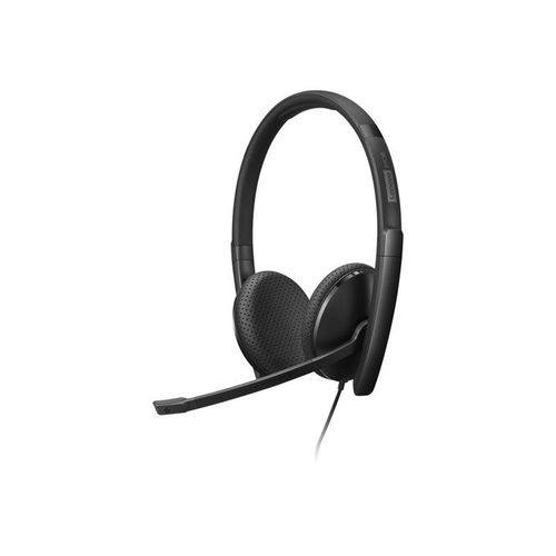 Lenovo - Combiné VoIP - sur-oreille - filaire - USB-C - noir