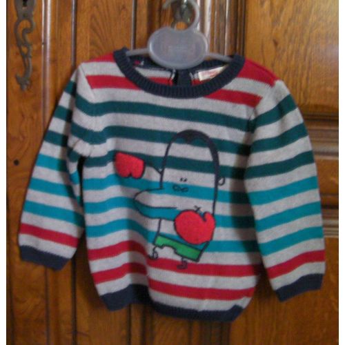 Pull Rayé Dpam - Taille 24 Mois