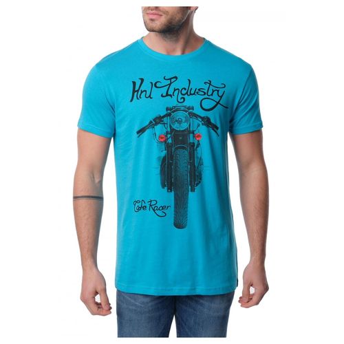 T-Shirt Manches Courtes Bleu Homme